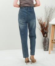 デニムウエストギャザーパンツsdprb228043 ブルー