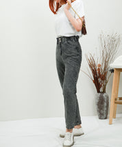 デニムウエストギャザーパンツsdprb228043 ダークグレー