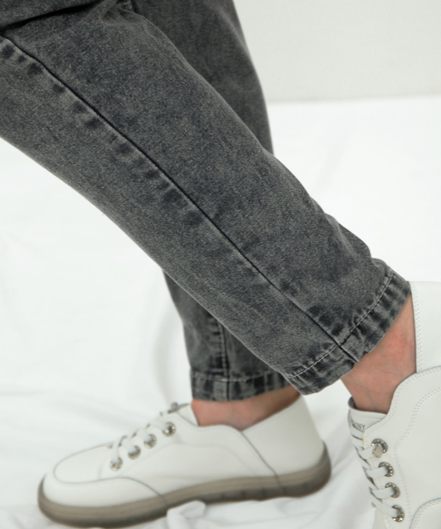 デニムウエストギャザーパンツsdprb228043 ダークグレー