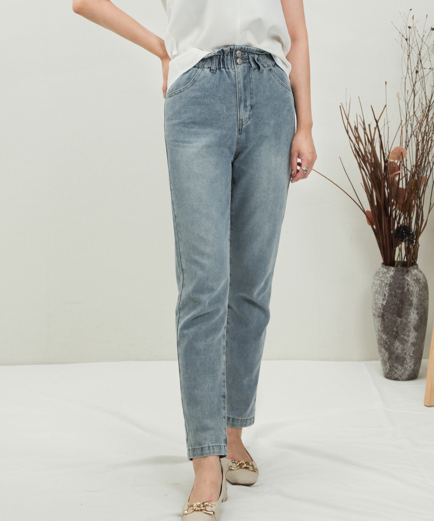 デニムウエストギャザーパンツsdprb228043-103-5