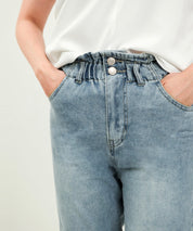 デニムウエストギャザーパンツsdprb228043 ライトブルー