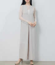 IラインシルエットVネックサロペットsdprb2720 アイボリー