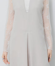 IラインシルエットVネックサロペットsdprb2720 アイボリー