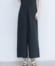 IラインシルエットVネックサロペットsdprb2720 ブラック