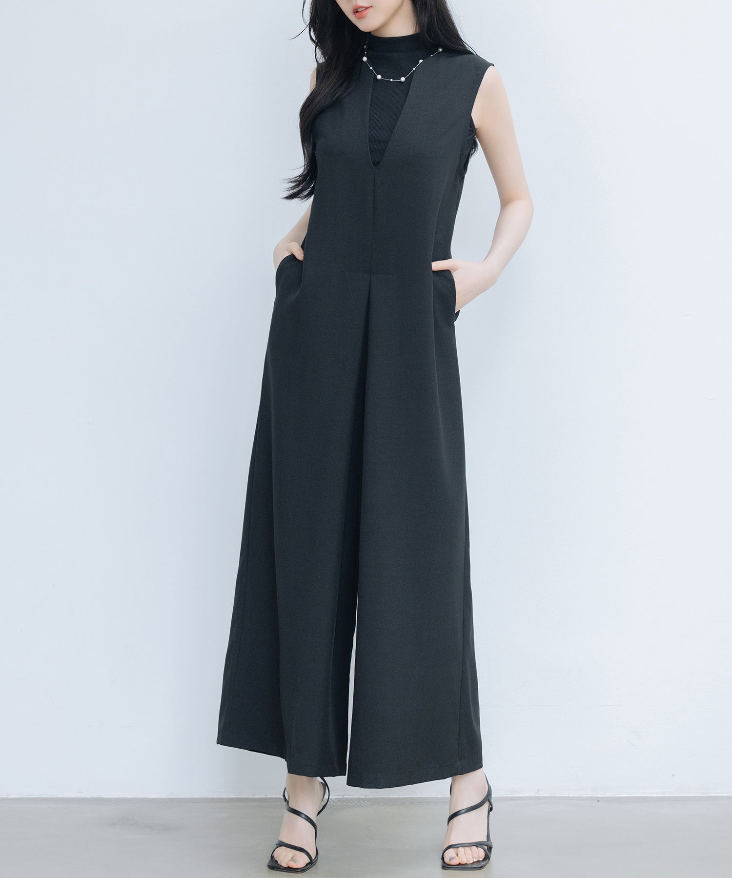 IラインシルエットVネックサロペットsdprb2720-103-8