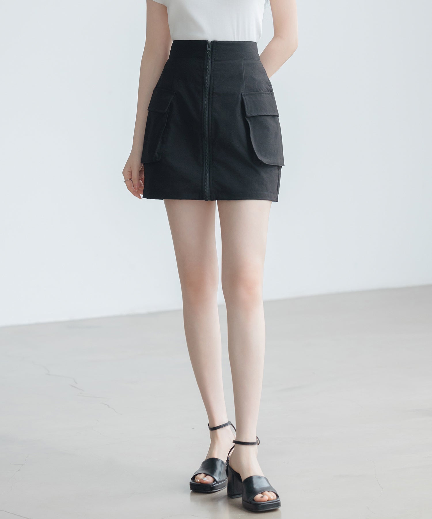 ナイロンカーゴ風ミニスカートsdprb2740-103-8