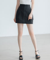 ナイロンカーゴ風ミニスカートsdprb2740 ブラック