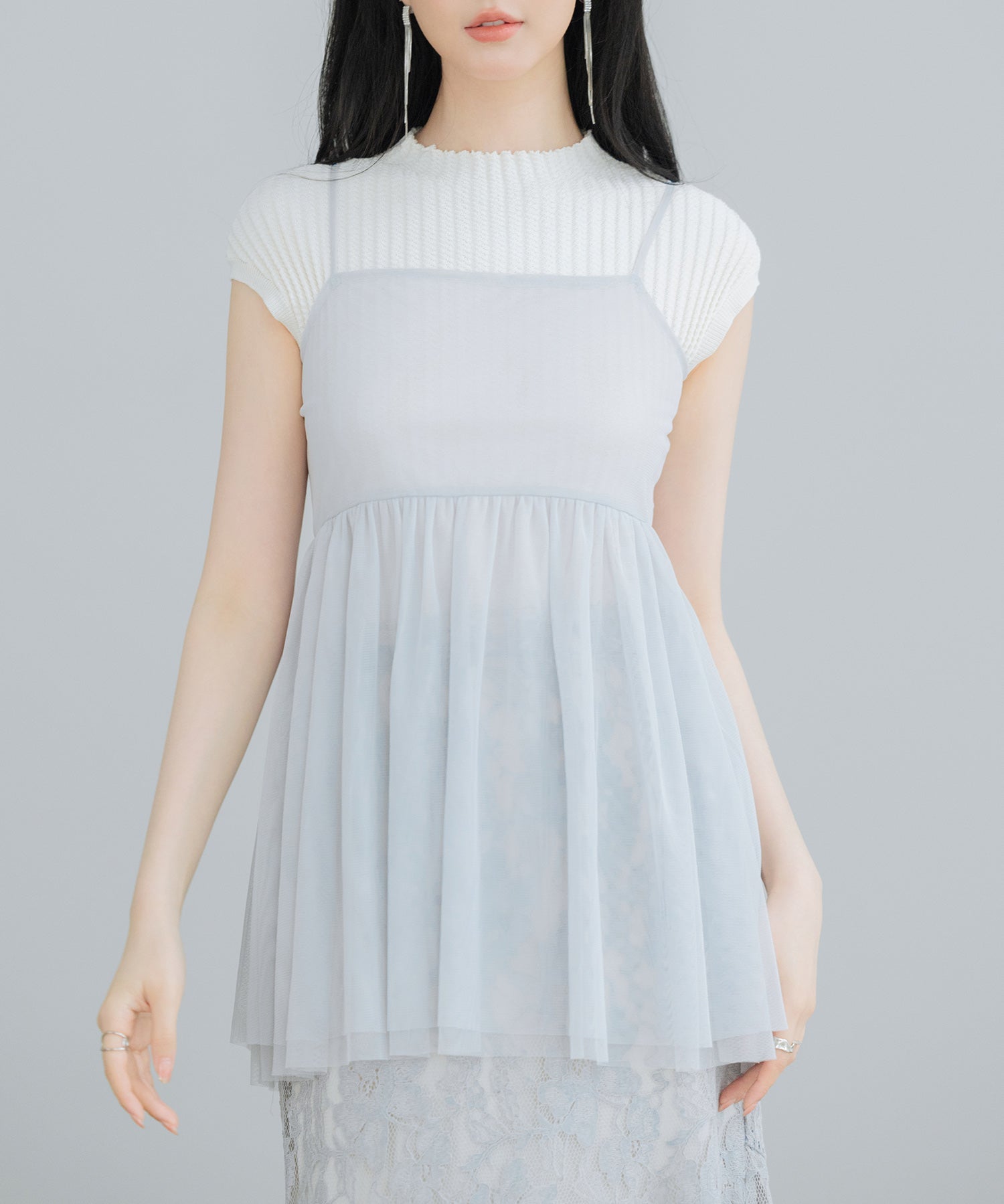 バックリボンチュールキャミビスチェsdprb4352-103-3