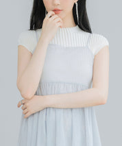 バックリボンチュールキャミビスチェsdprb4352 ライトグレー