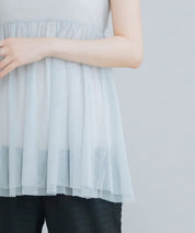 バックリボンチュールキャミビスチェsdprb4352 ライトグレー