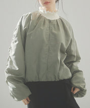 ノーカラー袖ギャザーブルゾンsdprb7010-103-103