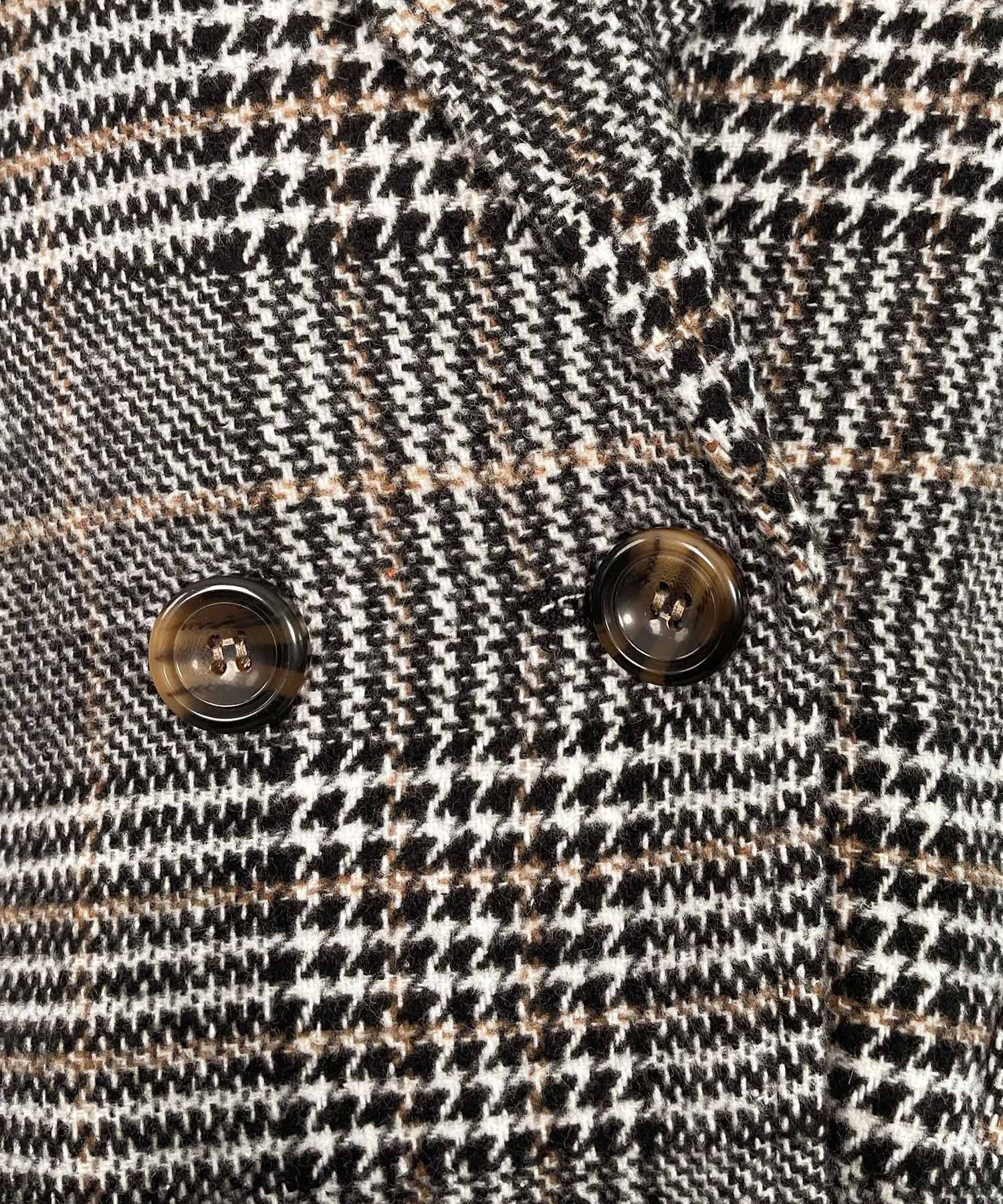 チャック柄ミドル丈ジャケット 【セットアップ対応】sdprb8065 ブラック