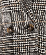 チャック柄ミドル丈ジャケット 【セットアップ対応】sdprb8065 ブラック