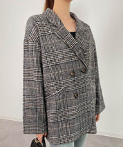 チャック柄ミドル丈ジャケット 【セットアップ対応】sdprb8065 ブラック