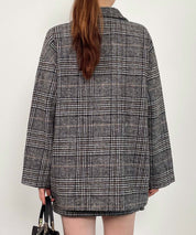 チャック柄ミドル丈ジャケット 【セットアップ対応】sdprb8065 ブラック