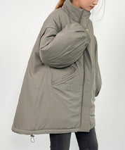 2way袖取り外しスタンドカラーコート/ベストsdprb8148 カーキ