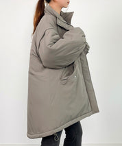 2way袖取り外しスタンドカラーコート/ベストsdprb8148 カーキ