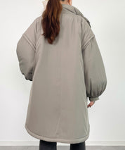 2way袖取り外しスタンドカラーコート/ベストsdprb8148 カーキ