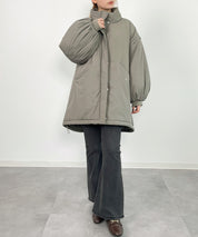 2way袖取り外しスタンドカラーコート/ベストsdprb8148 カーキ