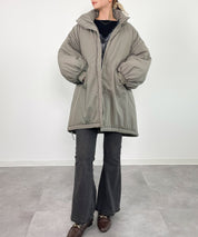 2way袖取り外しスタンドカラーコート/ベストsdprb8148 カーキ