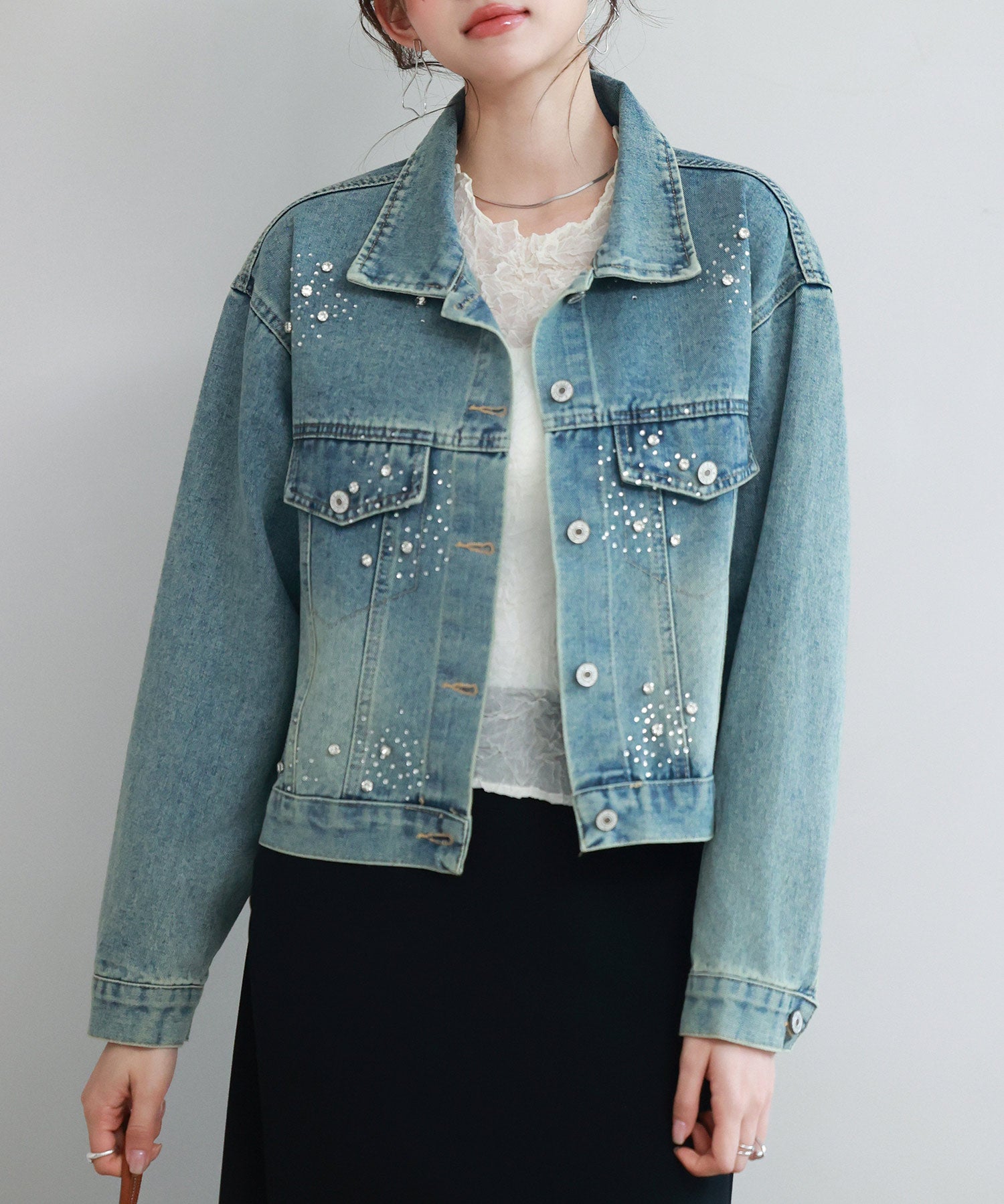 ビジューデニムジャケットsdpskw8032-101-34