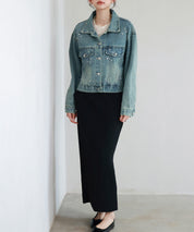 ビジューデニムジャケットsdpskw8032 ブルー