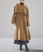 ウール混ベルト付きヨークデザインコートsdpsy001-101-17