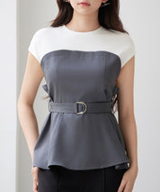 ベルト付きビスチェカットソートップスsdpsy002-102-18