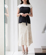 ベルト付きビスチェカットソートップスsdpsy002 ブラック