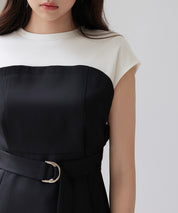 ベルト付きビスチェカットソートップスsdpsy002 ブラック