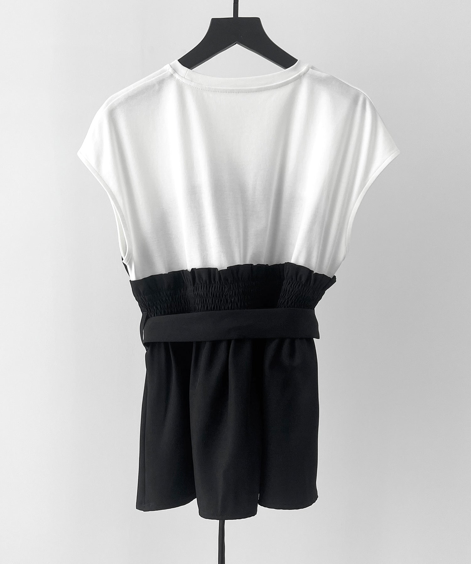 ベルト付きビスチェカットソートップスsdpsy002 ブラック