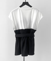 ベルト付きビスチェカットソートップスsdpsy002 ブラック