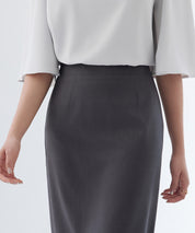 裾レースハイウエストナロースカートsdpsy004 チャコール