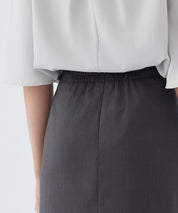 裾レースハイウエストナロースカートsdpsy004 チャコール