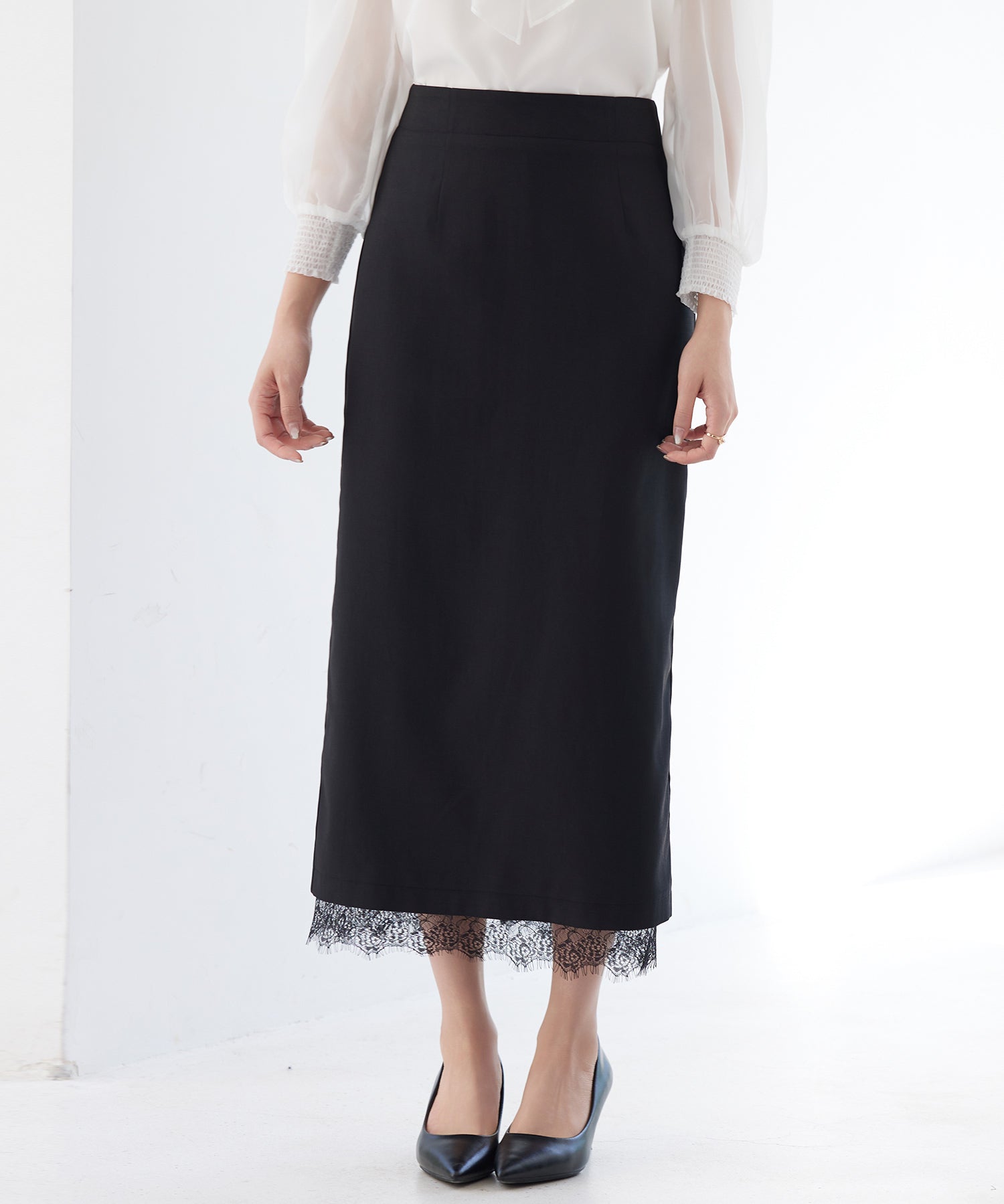 裾レースハイウエストナロースカートsdpsy004-102-8