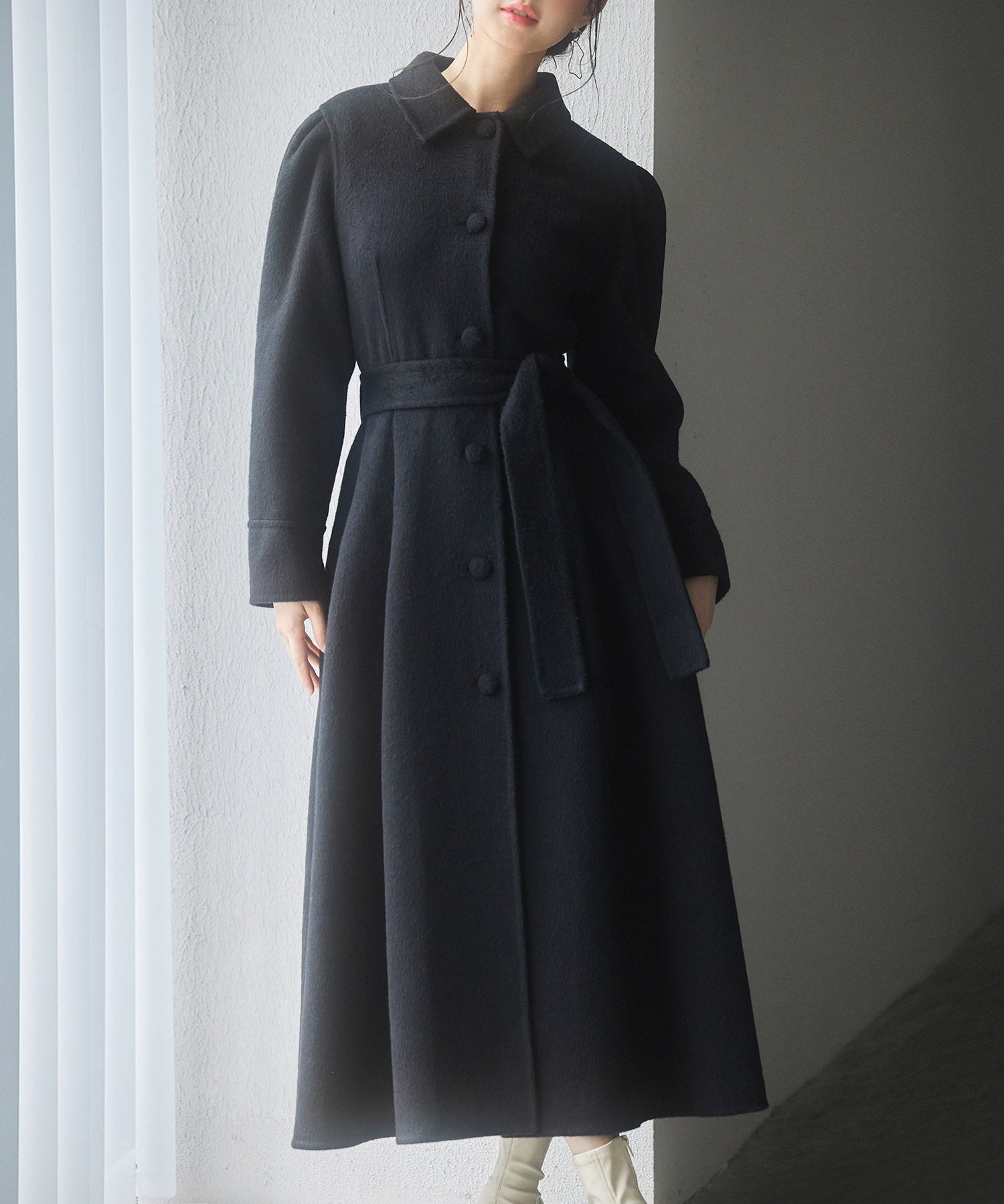 フレアシルエットダブルフェイスロングコートsdpsy0610-101-8