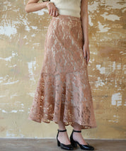 総レースアシンメトリーマーメイドスカートsdpwh101-100-174