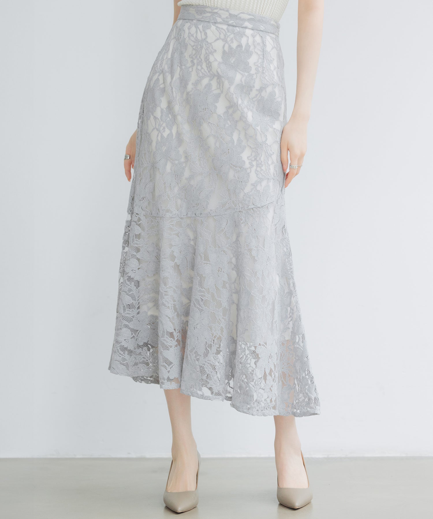 総レースアシンメトリーマーメイドスカートsdpwh101-100-34