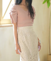 総レースアシンメトリーマーメイドスカートsdpwh101 アイボリー