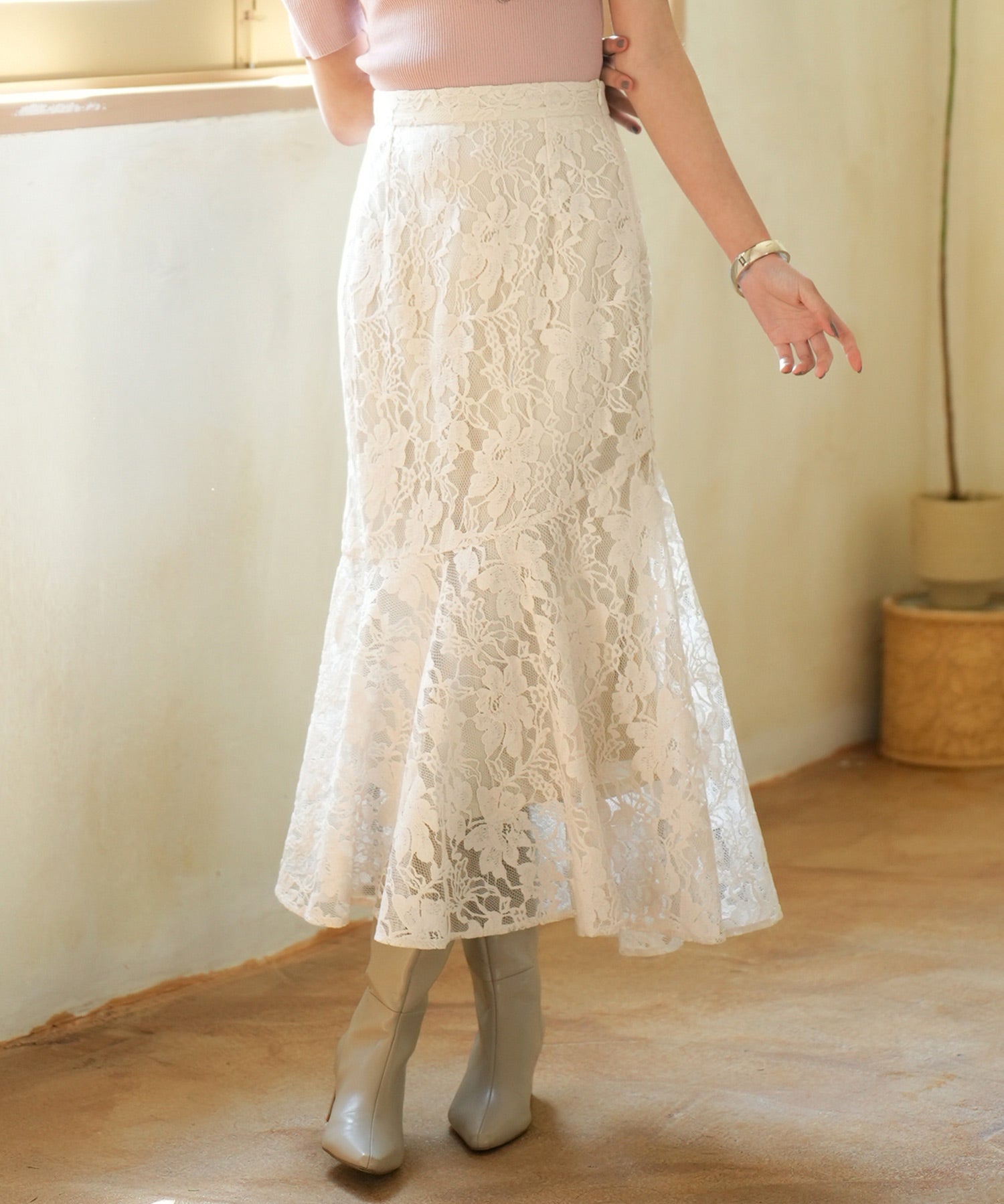 総レースアシンメトリーマーメイドスカートsdpwh101-100-38