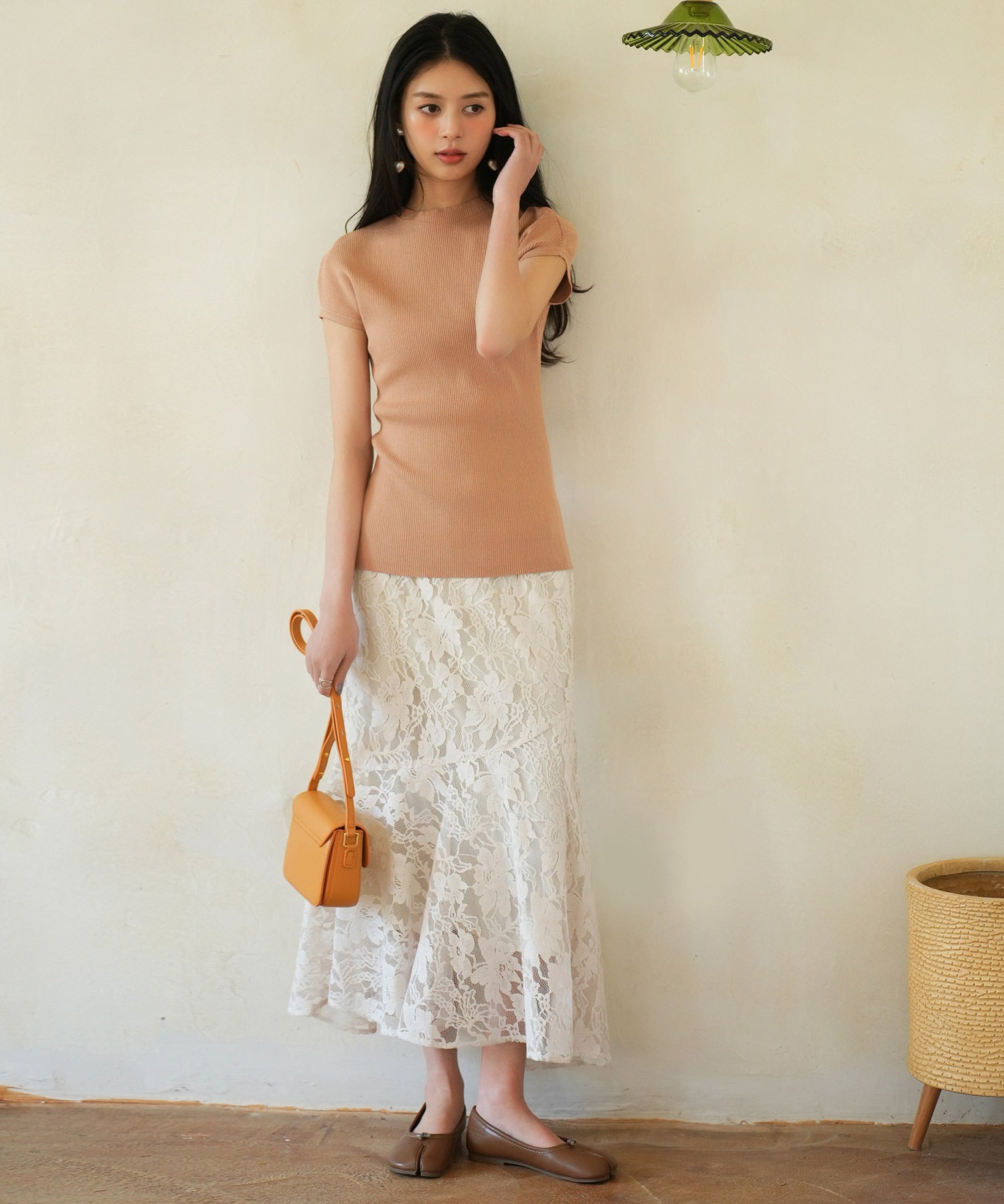 総レースアシンメトリーマーメイドスカートsdpwh101 アイボリー