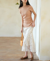 総レースアシンメトリーマーメイドスカートsdpwh101 アイボリー