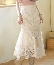 総レースアシンメトリーマーメイドスカートsdpwh101 アイボリー