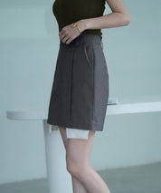 ペチパンツ付きシャツヘムミニスカートsdpxsj80961 グレー