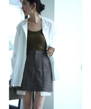 ペチパンツ付きシャツヘムミニスカートsdpxsj80961 グレー