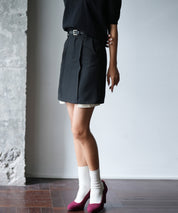 ペチパンツ付きシャツヘムミニスカートsdpxsj80961 ブラック