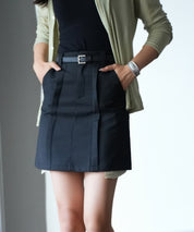 ペチパンツ付きシャツヘムミニスカートsdpxsj80961 ブラック