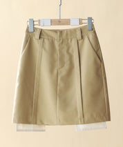 ペチパンツ付きシャツヘムミニスカートsdpxsj80961 ベージュ