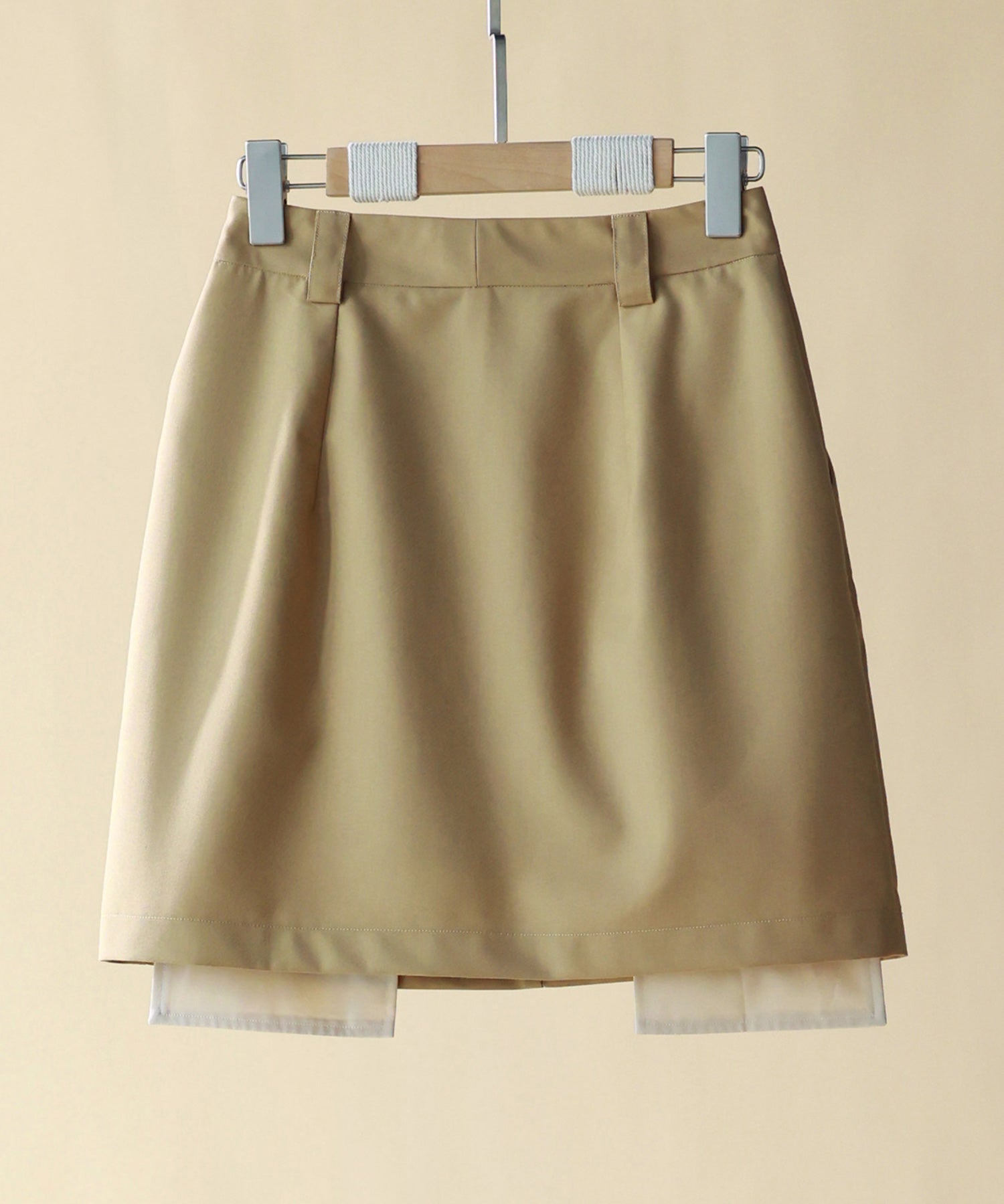 ペチパンツ付きシャツヘムミニスカートsdpxsj80961 ベージュ