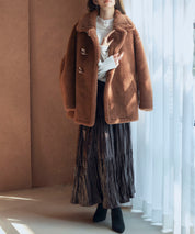 シワ加工合成皮革ロングスカートsdpxsj9901 ブラウン